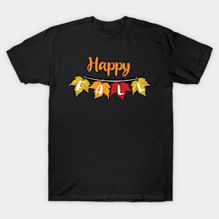 Happy Fall Autumn Leaves T-Shirt